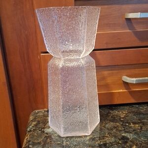 Textured Swedish Crystal Vase